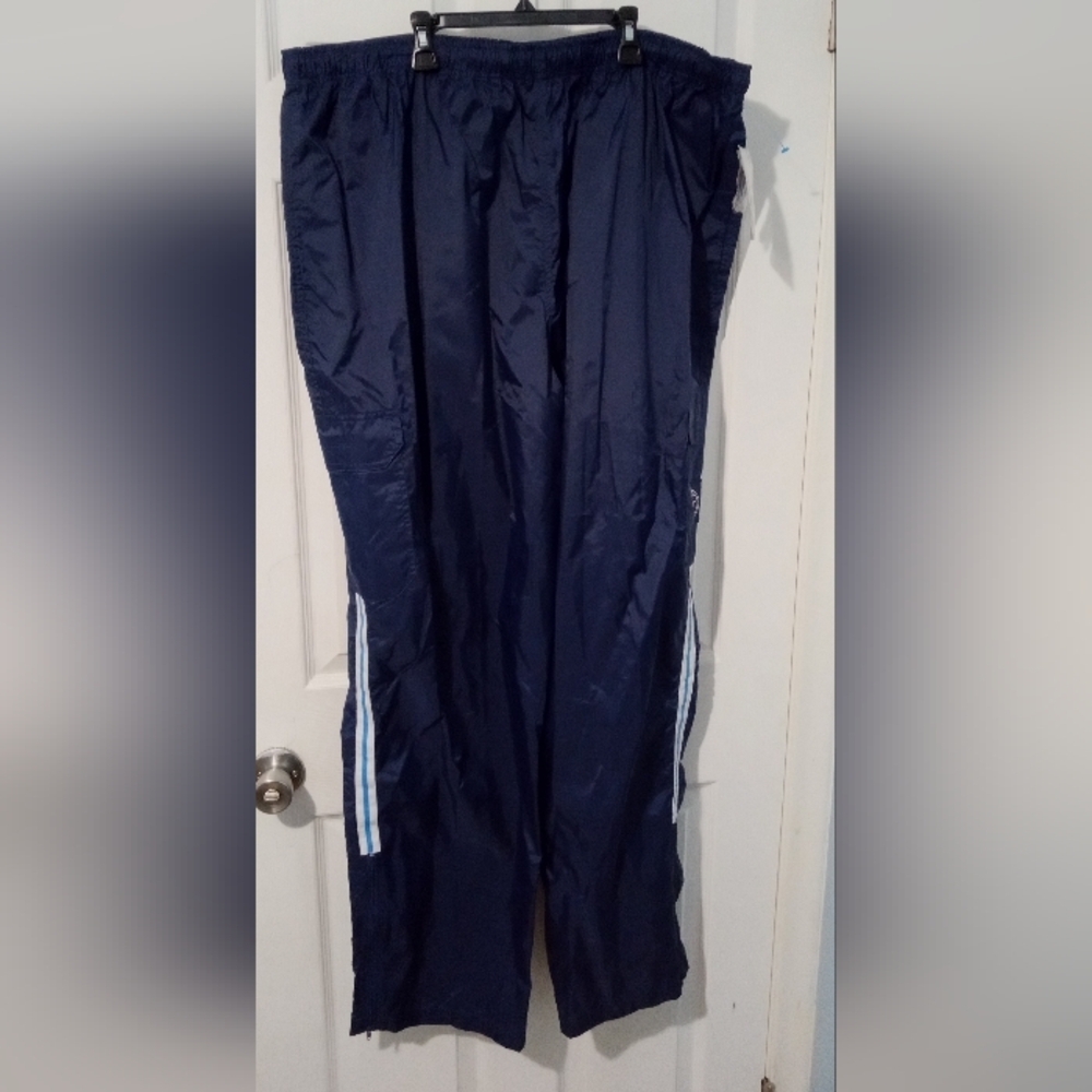 Men's Navy Tennessee Titans Track Pants with White Stripes